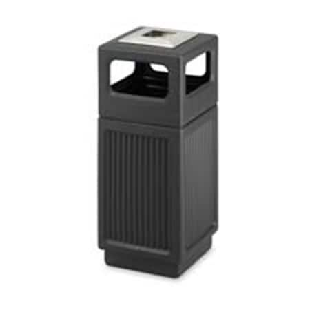 Pinpoint Waste Recept- 9 in  Ash Urn- 15 Gal- 13-.75 in x13-.75 in x32-.75 in - Black PI2655535